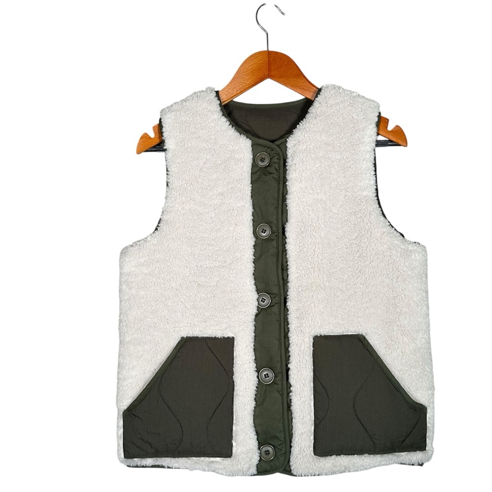 HARTFORD ALTERNATIVE CLASSICS Reversible Sherpa Quilted Nylon Puffer Gilet - Picture 4 of 10